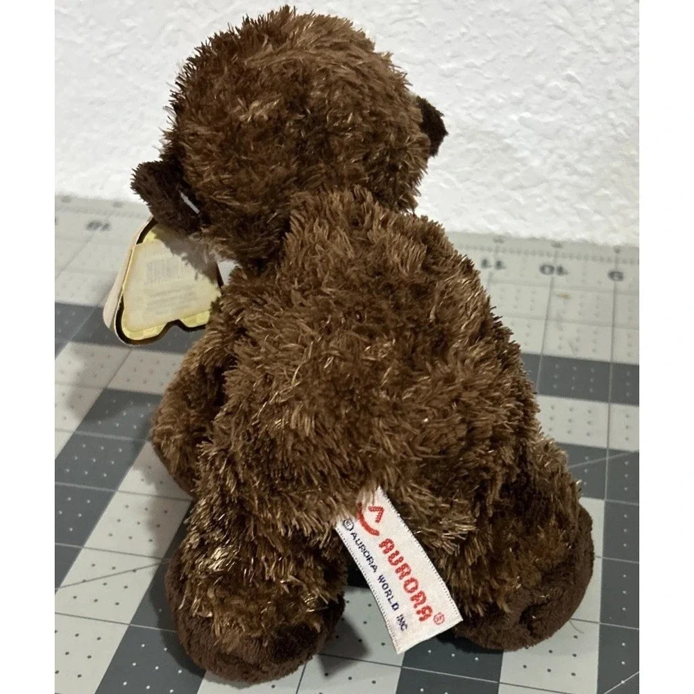 Aurora World Brown Gibbon Monkey Ape Chimp Floppy Stuffed Animal Plush 5 inch